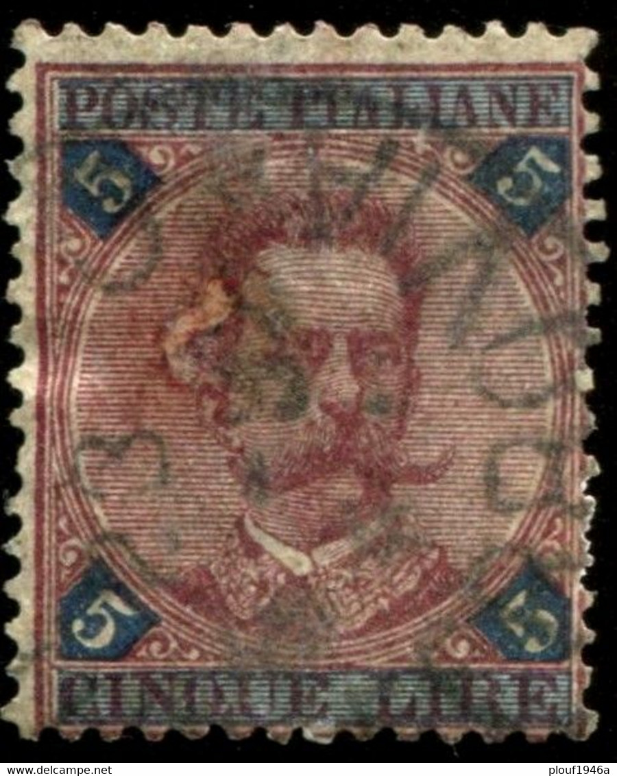 Pays : 247,01 (Italie : Umberto Ier)  Yvert Et Tellier N°:   63 (o) - Used