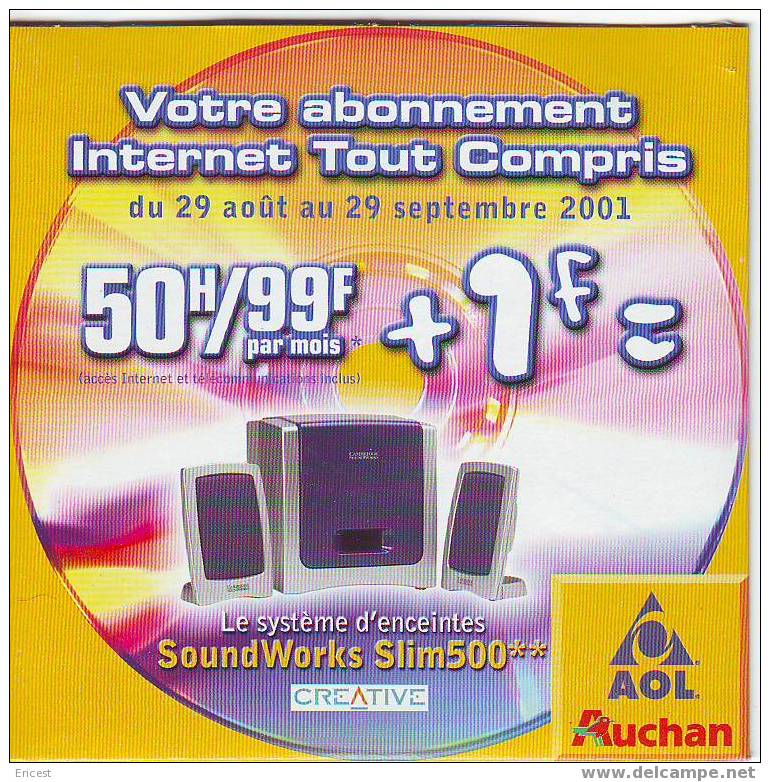 AOL AUCHAN 50 HEURES 99 FRANCS - Internetanschluss-Sets