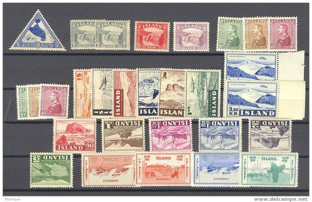 ICELAND, VERY NICE GROUP NEVER HINGED / LIGHT HINGED - Collections, Lots & Séries