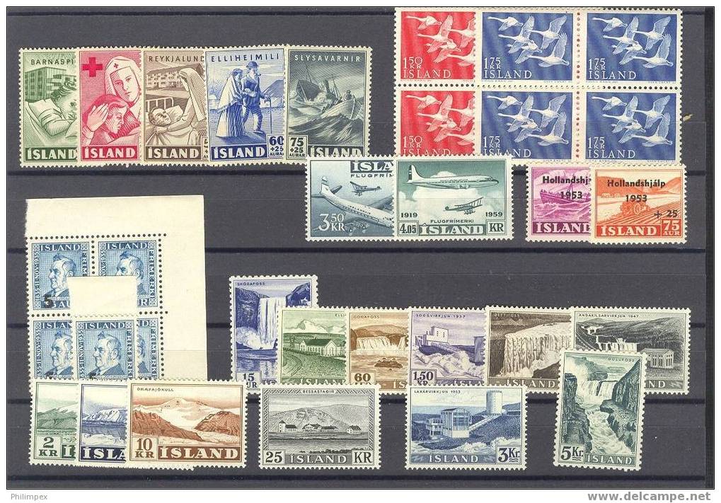 ICELAND, VERY NICE GROUP NEVER HINGED / LIGHT HINGED - Collections, Lots & Séries