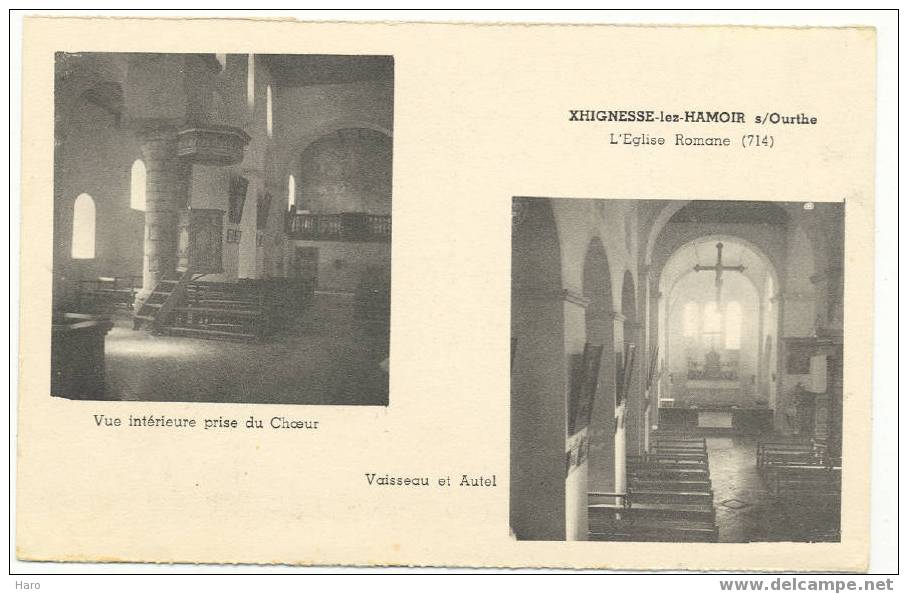 XHIGNESSE - Lez - HAMOIR - Eglise Romane- Carte éditée Pour L'Auberge De La Vieille Eglise (392) - Hamoir