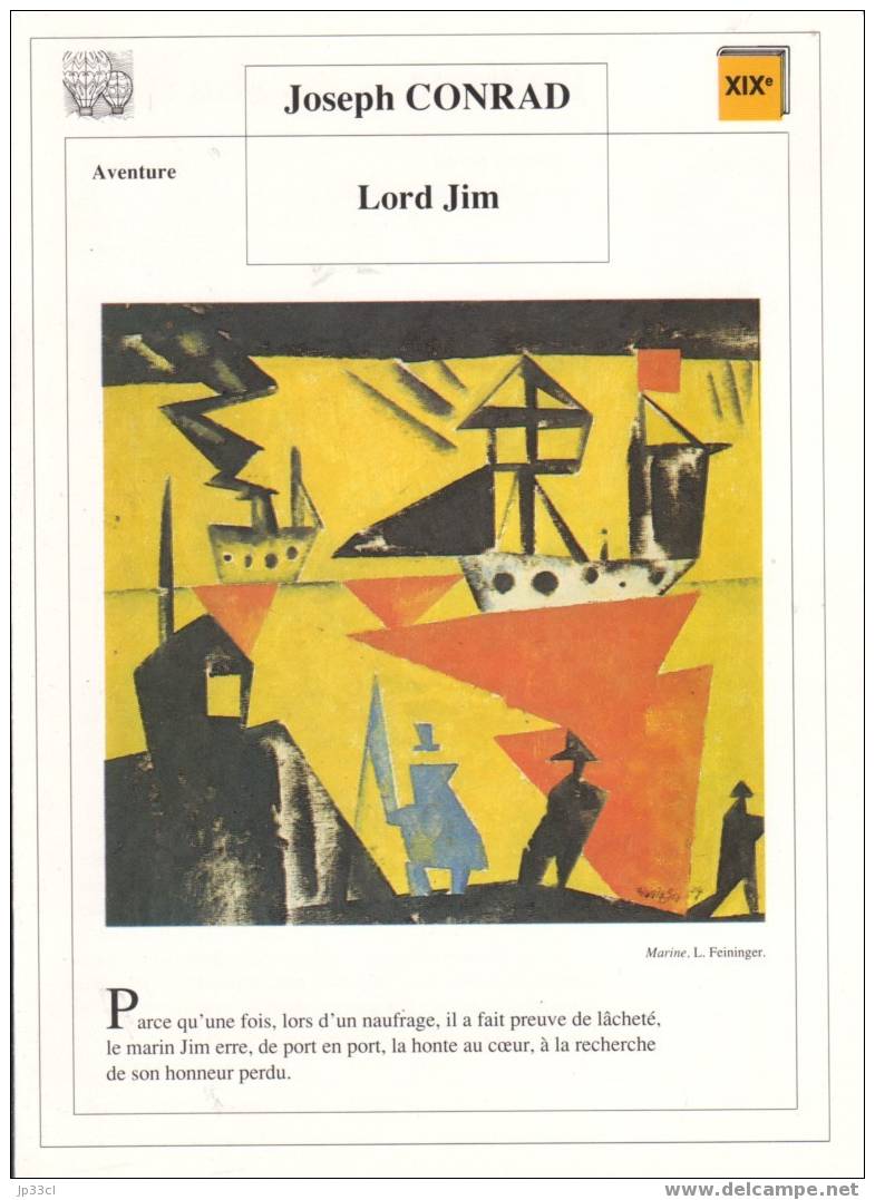 Fiche De Lecture Sur "Lord Jim" De Joseph Conrad - Didactische Kaarten