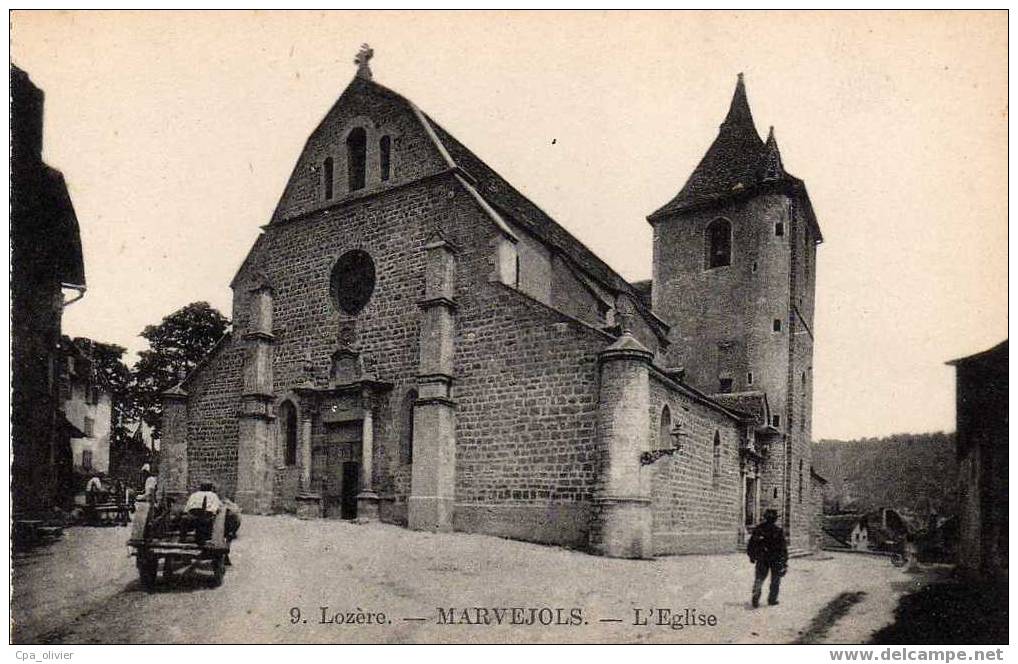 48 MARVEJOLS Eglise, Animée, Ed ? 9, 192? - Marvejols