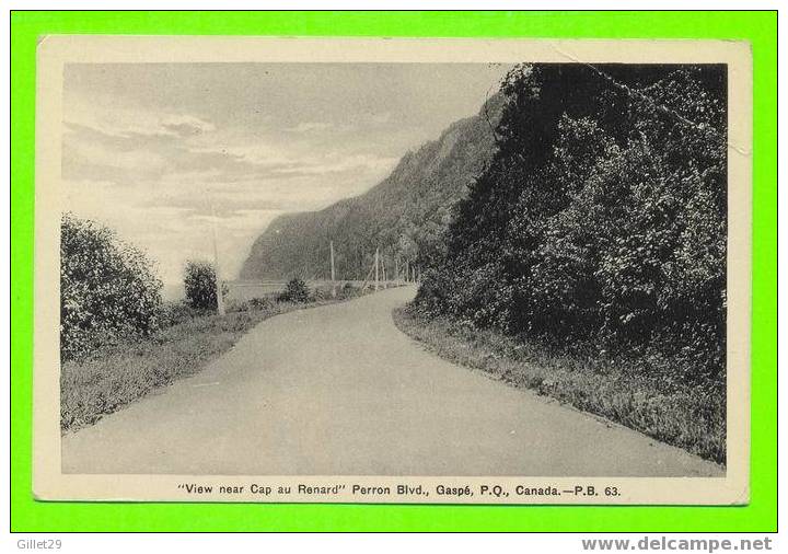 GASPÉ,QUÉ. - BOUL. PERRON PRÈS DE CAP AU RENARD - - Gaspé