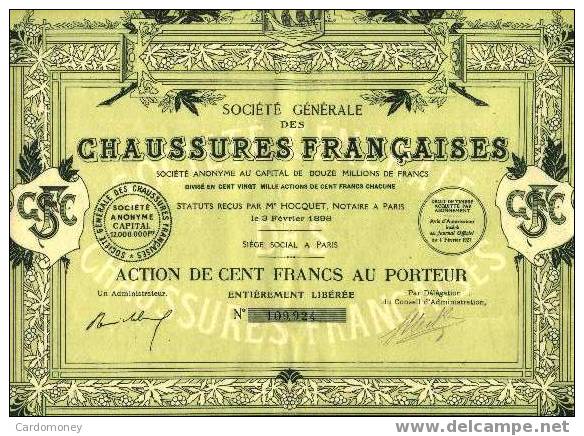 CHAUSSURES FRANCAISES 1898 (art. N° 118 ) - Industrie