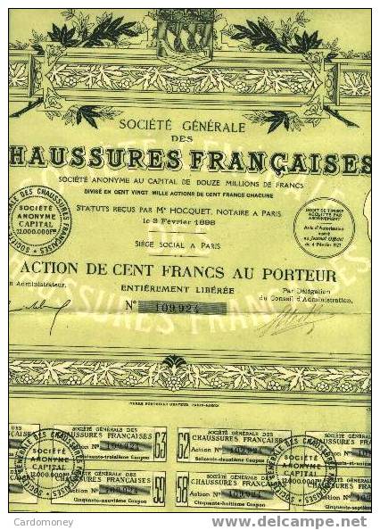 CHAUSSURES FRANCAISES 1898 (art. N° 118 ) - Industrial