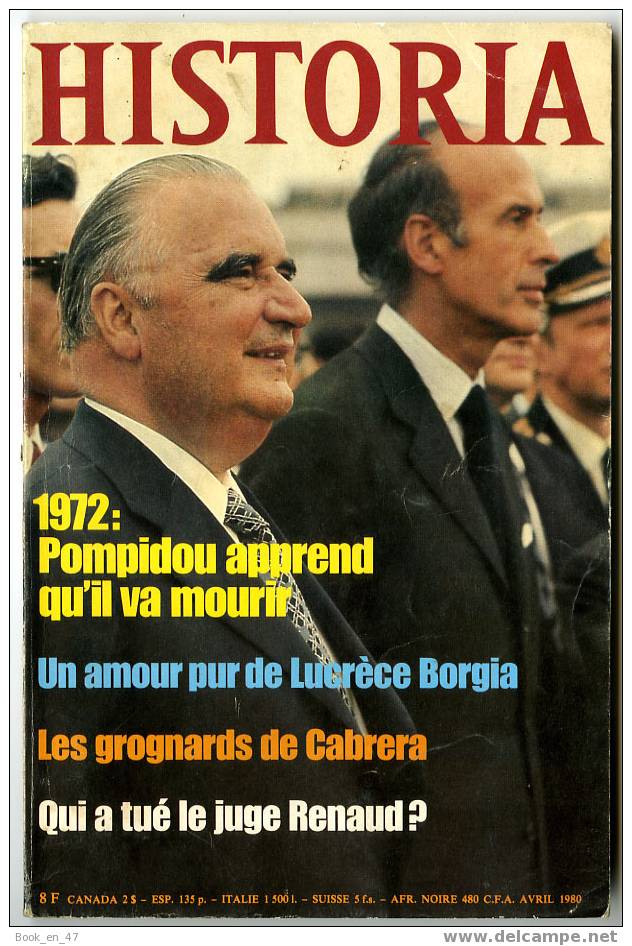 {03630} Historia N ° 401 . Pompidou , Borgia , Grognards Cabrera , Juge Renaud , Energie , Hindouisme , - Histoire