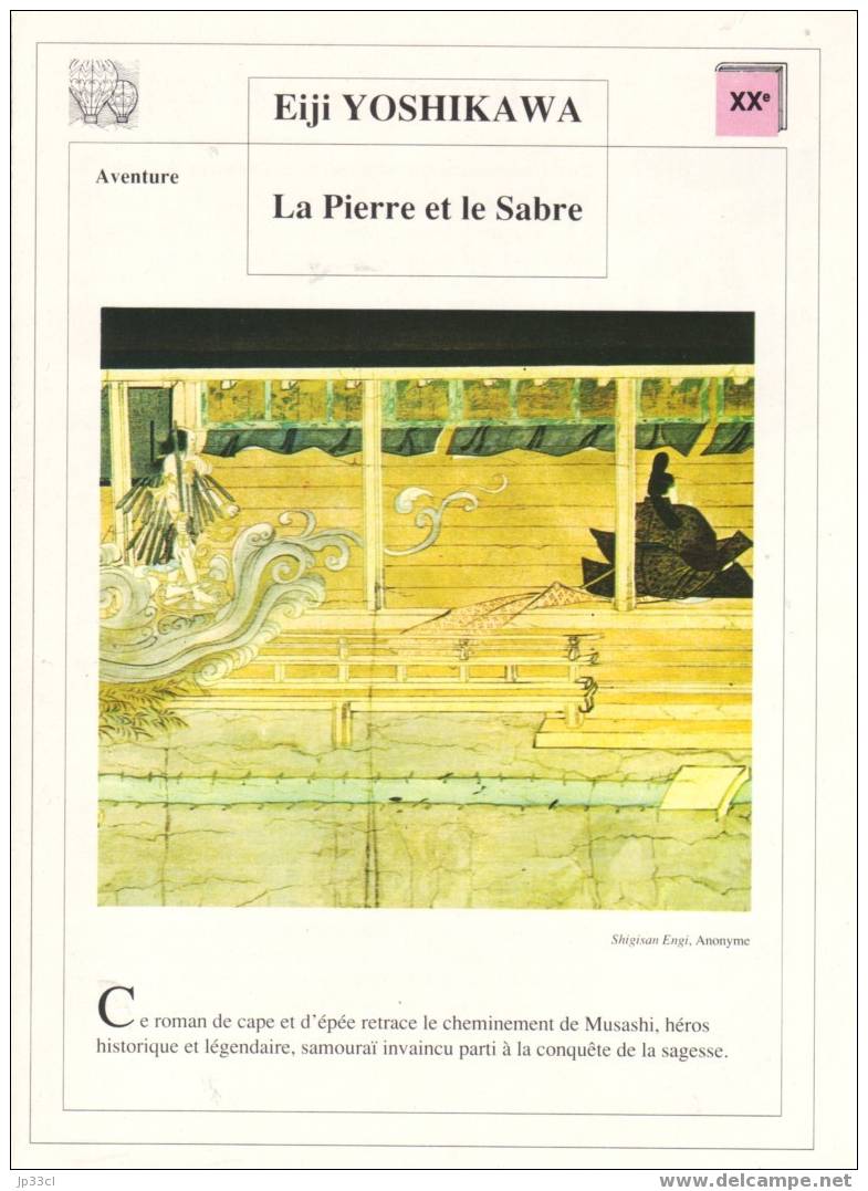 Fiche De Lecture Sur "La Pierre Et Le Sabre" D'Eiji Yoshikawa - Learning Cards