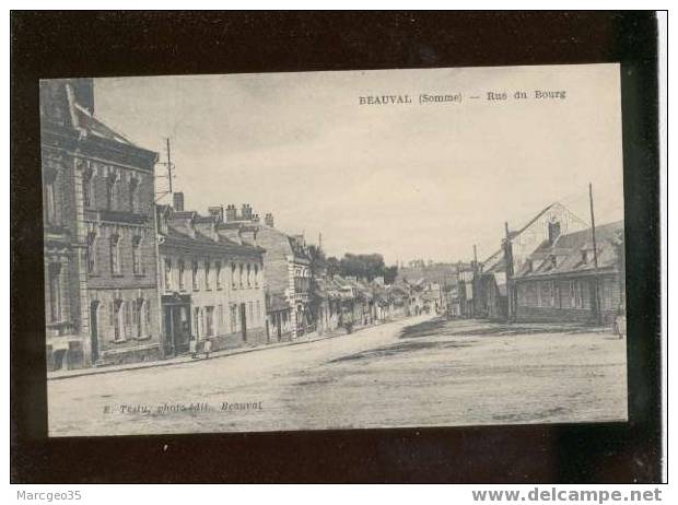 005376 Beauval Rue Du Bourg édit.testu Belle Carte - Beauval