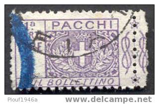 Pays : 247,02 (Italie : Victor-Emmanuel III)  Yvert Et Tellier N°: CP  12 (o) Moitié Gauche - Pacchi Postali