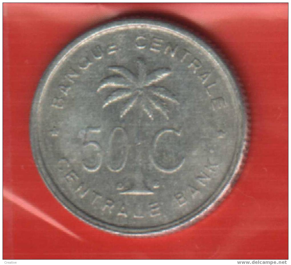 BELGISCH CONGO BELGE 1955  50C BANQUE CENTRALE *CENTRALE BANK    Scan132 - 1951-1960: Baudouin I