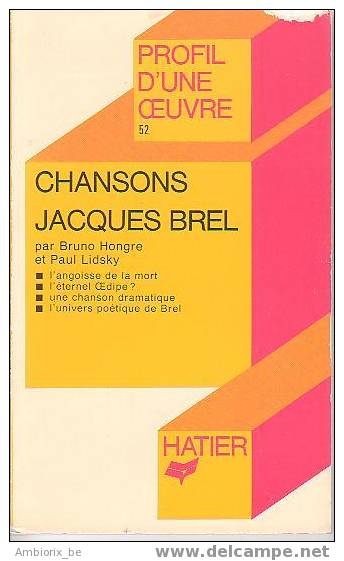 Chansons De Jacques Brel - Auteurs Français
