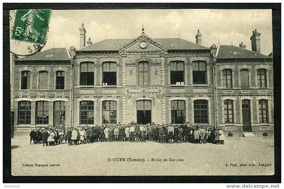 80 - SAINT OUEN - École De Garçons - BELLE ANIMATION - Saint Ouen