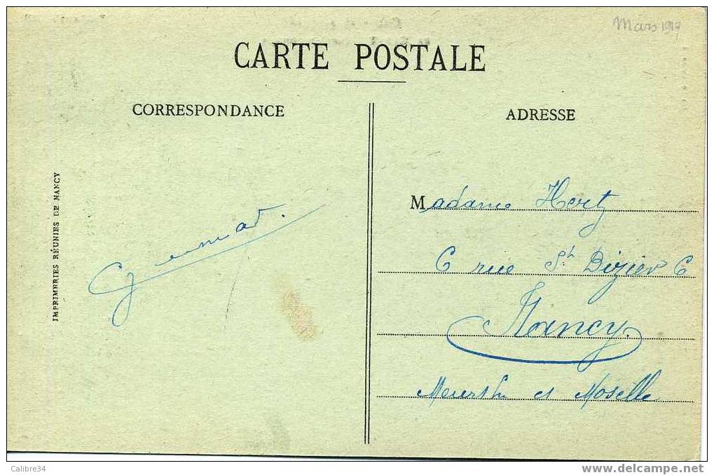BACCARAT Vue Panoramique (1917 Imprimeries Réunies De Nancy) - Baccarat