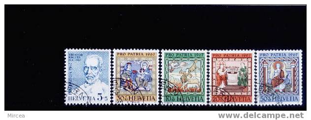 Suisse Yv.no.786/90 Obliteres,serie Complete - Usati