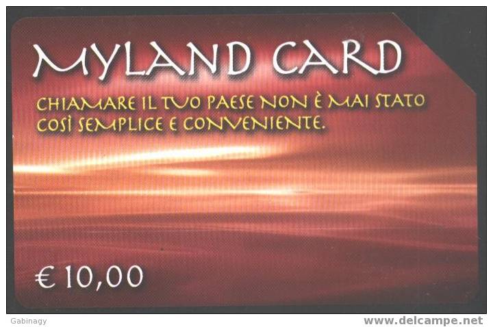 ITALY - C&C CATALOGUE - F3949 - MYLAND CARD - Öff. Themen-TK