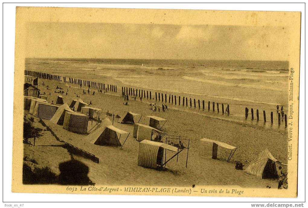 {29376} 40 Landes Mimizan Plage , Un Coin De Plage , Animée , Circulée En 1932? . Editions Gautreau - Mimizan Plage