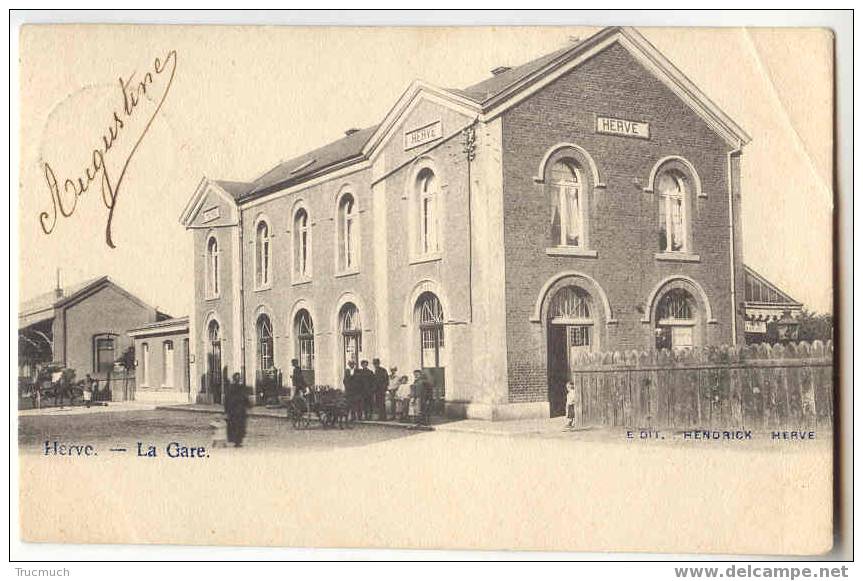 7029 - HERVE - La Gare   *attelage De Chien* - Herve