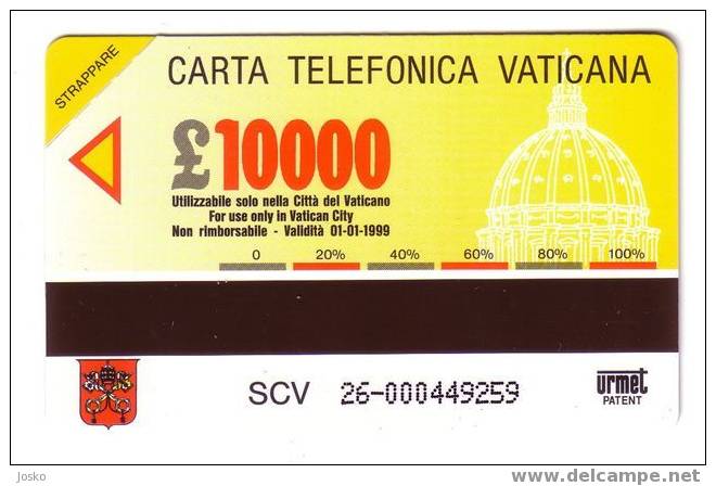 VATICAN SCV 26  ( Mint Card - Lire 10.000 ) **  Fabbrica Di S.Pietro - G.Sorbi - Religione Painting - Vaticano