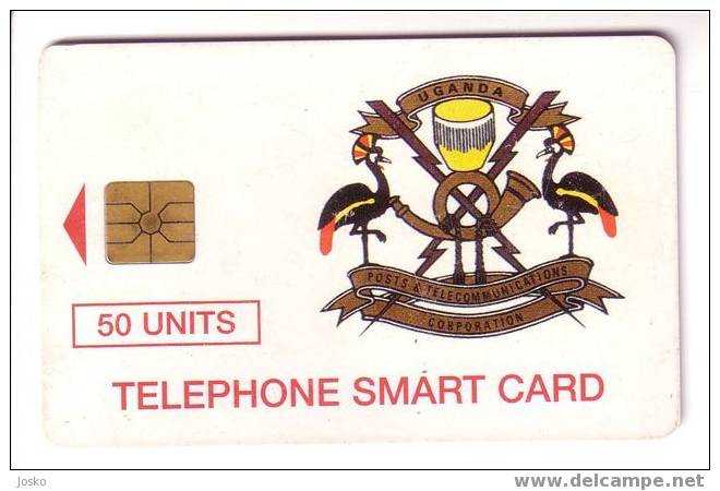 UGANDA - Telephone Smart Card   ( Card Is Little Bend ) - Ouganda