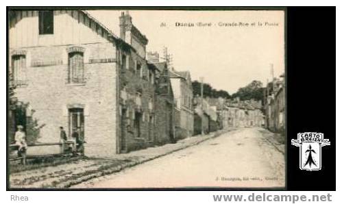 27 Dangu - 35 - Dangu (Eure) - Grande-Rue Et La Poste -  Cpa Rhea D27D  K27284K  C27199C - Dangu