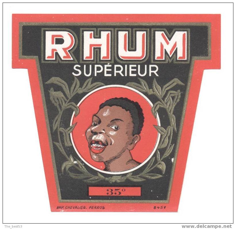 Etiquette De Rhum Supérieur - Rhum