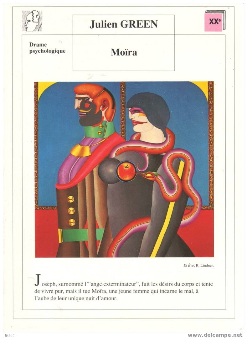 Fiche De Lecture Sur "Moïra" De Julien Green - Learning Cards