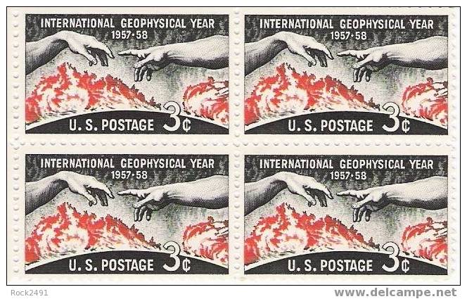 US Scott 1107 - Block Of 4 - Geophysical Year 3 Cent Mint Never Hinged - Blocks & Sheetlets