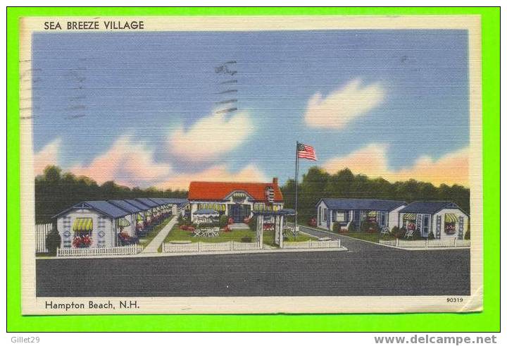 HAMPTON BEACH, NH - SEA BREEZE VILLAGE - CARD TRAVEL IN 1961 - - Autres & Non Classés