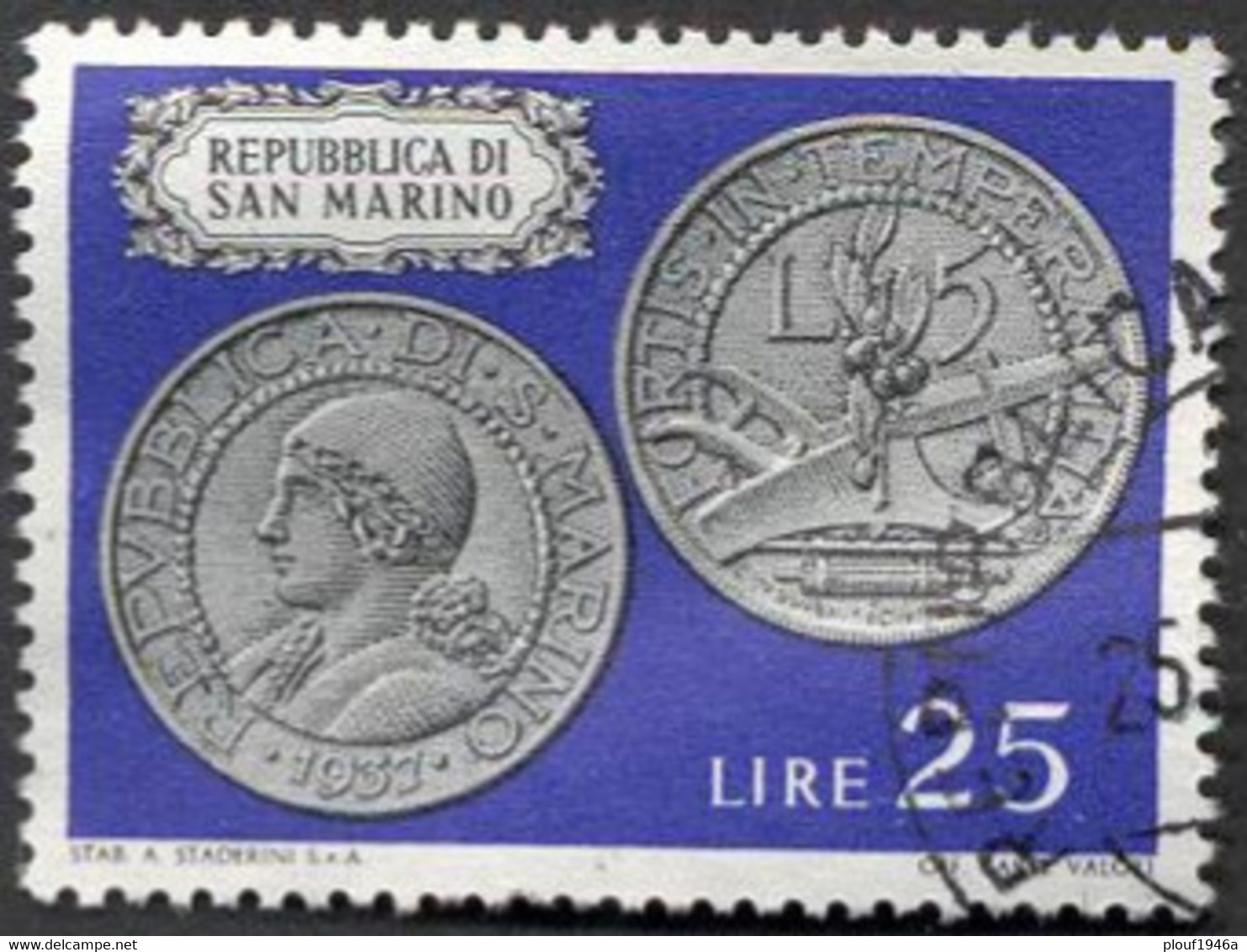 Pays : 421 (Saint-Marin)  Yvert Et Tellier N° :  827 (o) - Used Stamps