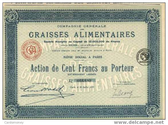 GRAISSES ALIMENTAIRES 1920 (art. N° 128 ) - Industry