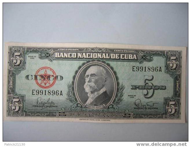 CUBA /5 Pesos 1960 Ref Pick 93 Neuf - Kuba