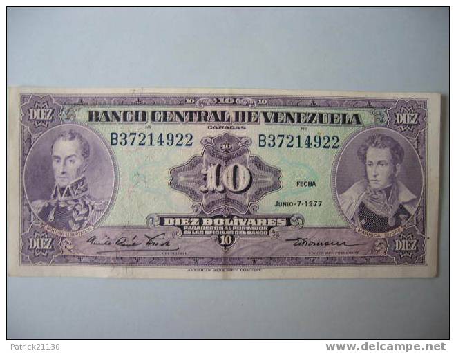 VENEZUELA /10 BOLIVARES  1977  Ref Pick 51A - Venezuela