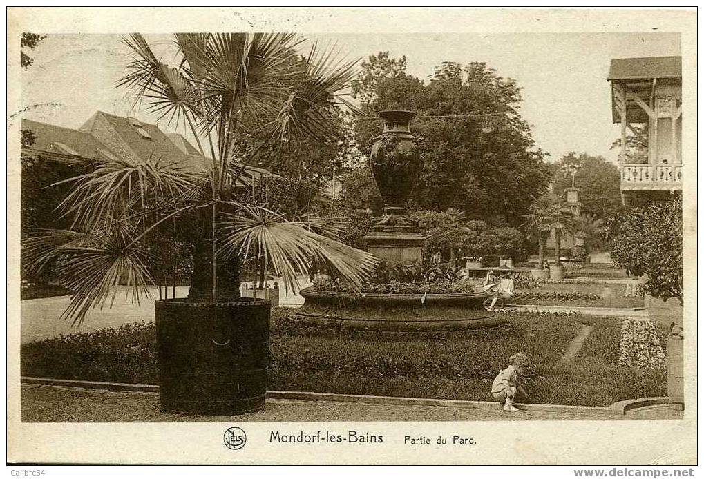 LUXEMBOURG MONDORF LES BAINS Partie Du Parc (1927 Schaack Luxembourg Beaux Timbres) - Bad Mondorf