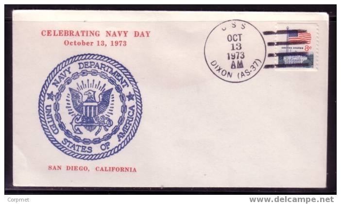 US - 1973 CELEBRATING NAVY DAY COMM COVER - Schiffahrt