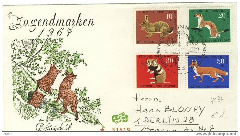 4532    FDC ALLEMAGNE - Lapins