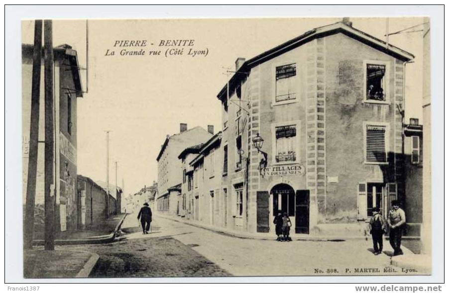 Ref 127  - PIERRE-BENITE - La Grande Rue  (BELLE CARTE ANIMEE) - Pierre Benite