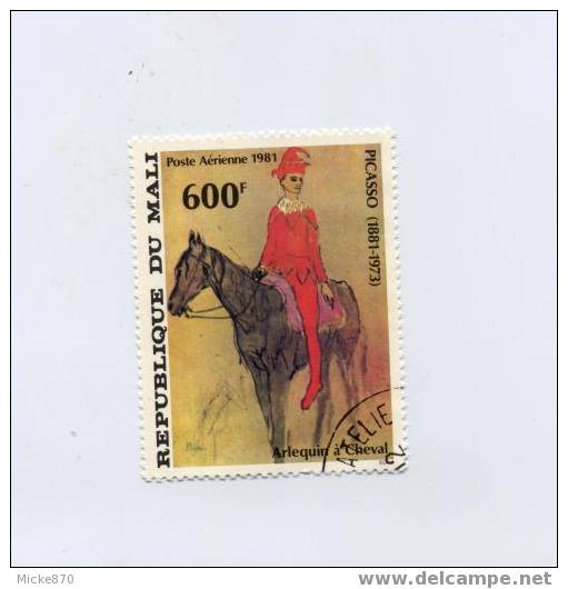 Mali Poste Aérienne N°427 Oblitéré Picasso L'arlequin à Cheval - Picasso