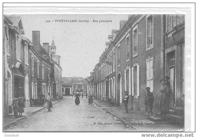 72 // SARTHE / PONTVALLAIN / Rue Principale / M Gnet édit / ANIMEE / # - Pontvallain