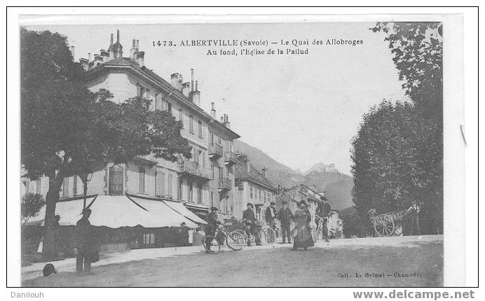 73 // SAVOIE / ALBERVILLE / Le Quai Des Allobroges, Au Fond L'église De La Pallud / Graimai édit / ANIMEE / # - Albertville