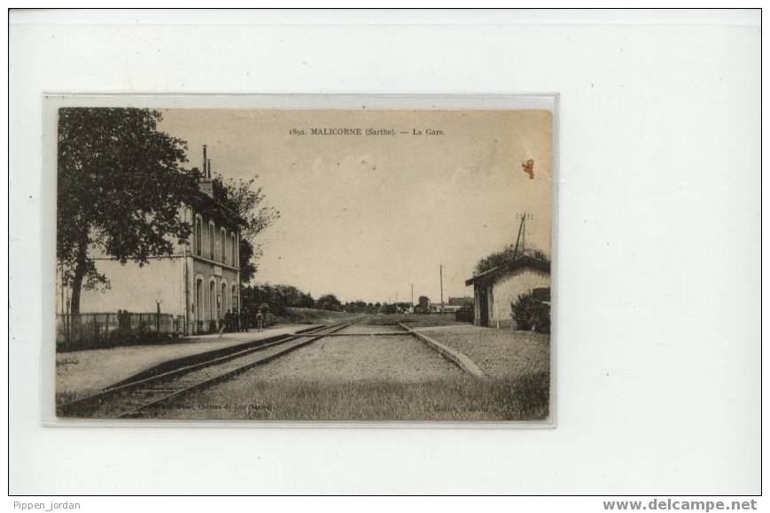 72 MALICORNE * La Gare * BELLE CARTE - Malicorne Sur Sarthe