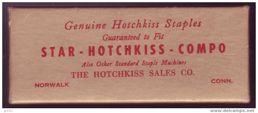 Boîte Complète De 5000 Agrafes "Genuine Hotchkiss Staples" - Andere & Zonder Classificatie