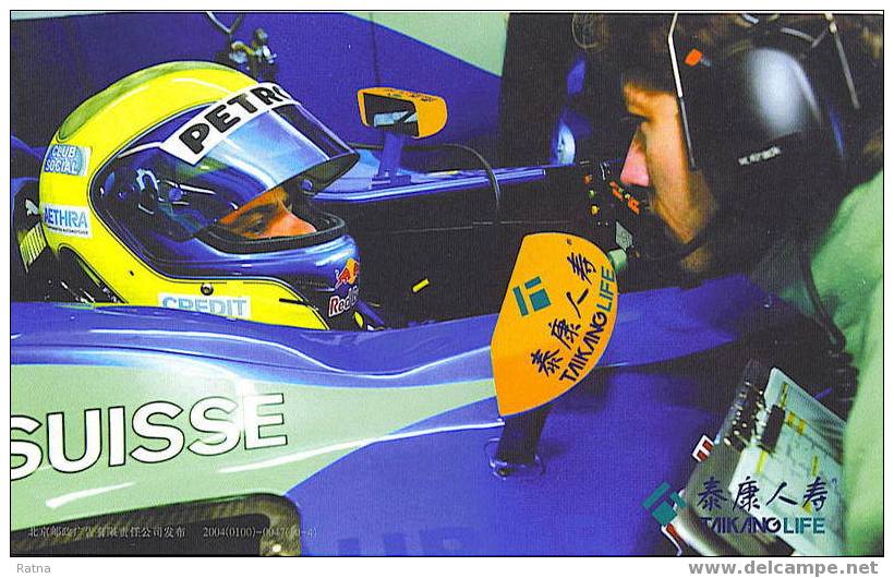 Chine : Entier Carte Course F1 2005 Automobile, Sport, Publicité, Bleu, Pilote, Petronas - Automobile