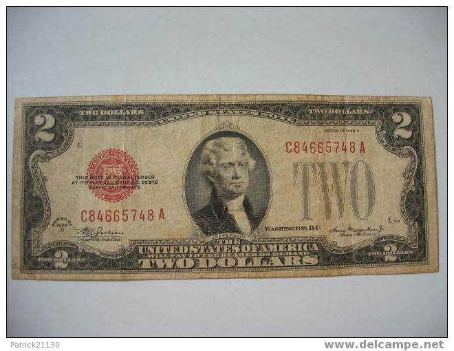 RARE USA / ETATS UNIS  / 2 DOLLAR 1928 D  PICK 378D - United States Notes (1928-1953)