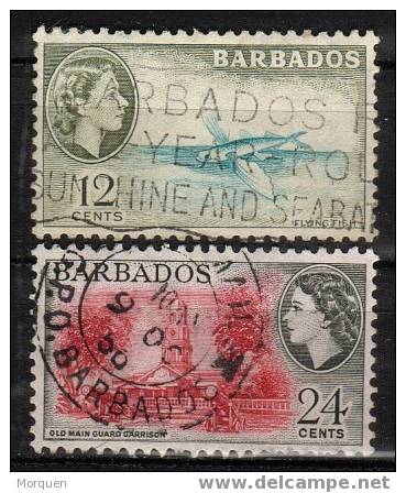 Dos Sellos BARBADOS, Yvert Num 219 Y 220 º - Barbados (...-1966)