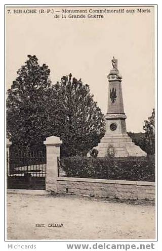 CPA 64 BIDACHE - Monument Aux Morts De La Grande Guerre - Bidache