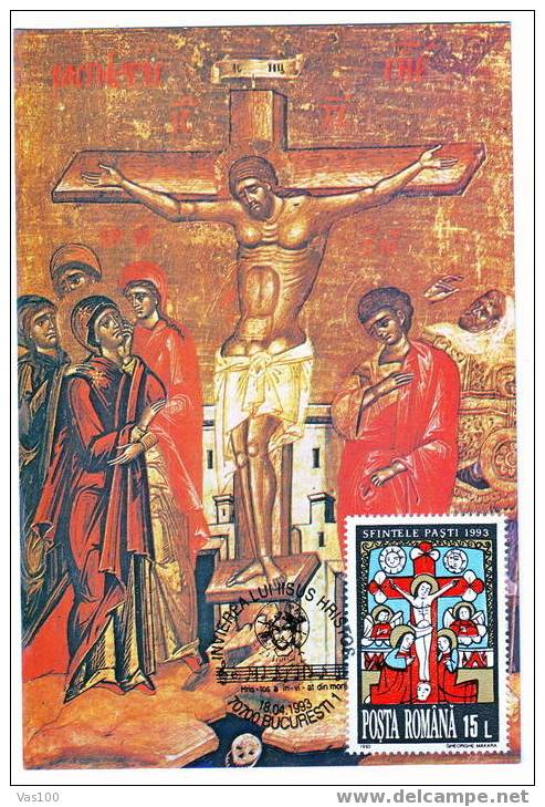 ROMANIA 1993  MAXIM CARD  PAQUES - Easter
