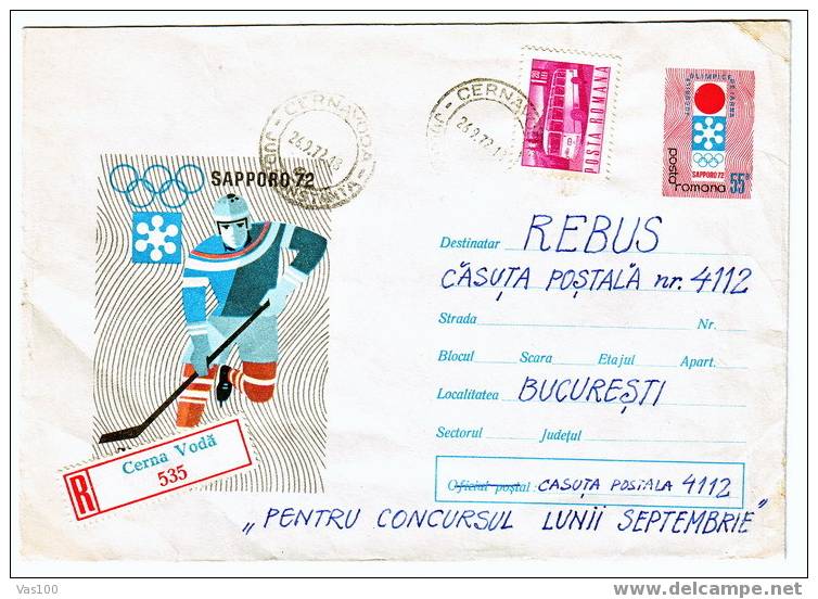 ROMANIA  1972 SPECIAL STATIONERY  SAPPORO 72 - Winter 1972: Sapporo