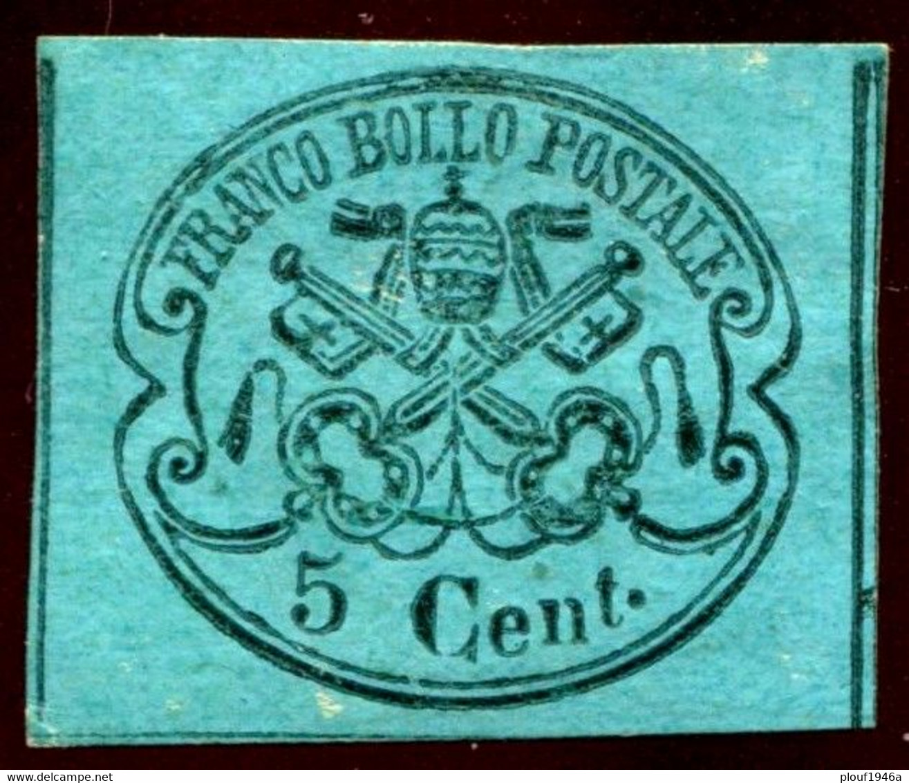 Pays : 245,4 (Italie: Eglise (Etats Pontificaux))  Yvert Et Tellier N° :   14 (o) - Etats Pontificaux