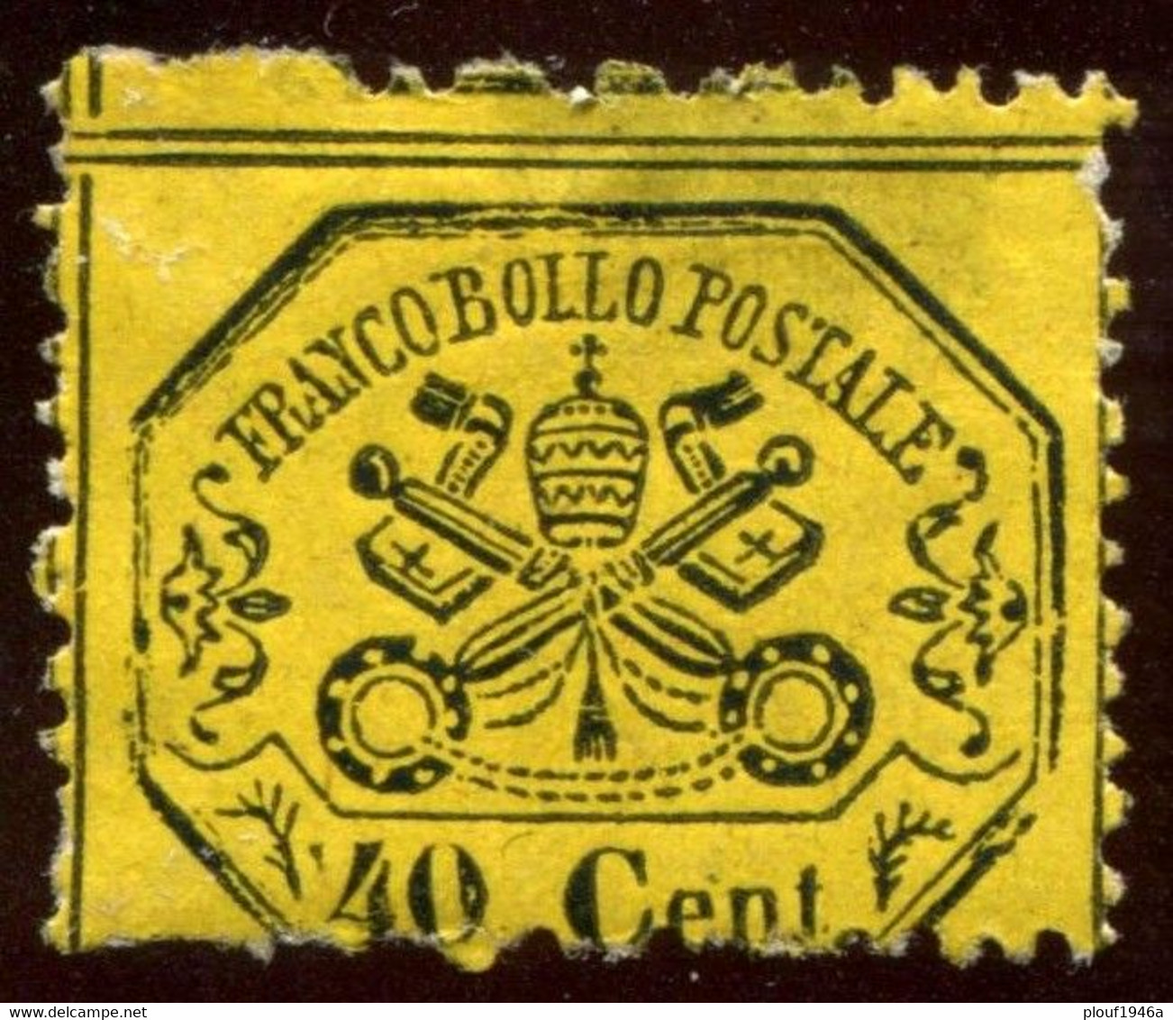 Pays : 245,4 (Italie: Eglise (Etats Pontificaux))  Yvert Et Tellier N° :   24 (o) - Etats Pontificaux